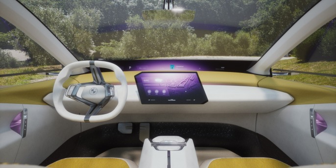 Cockpit of the concept car ‘BMW Vision Neue Klasse’ presented by BMW (source: BMW AG)