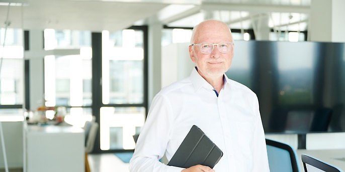 Person mit einem Tablet 
