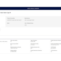 Digital type label with detailed information and machine-specific data