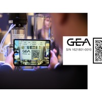 QR code on GEA machines that provides access to the digital nameplate