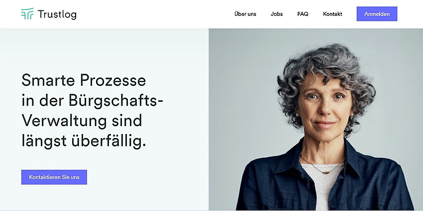 Startseite von Trustlog