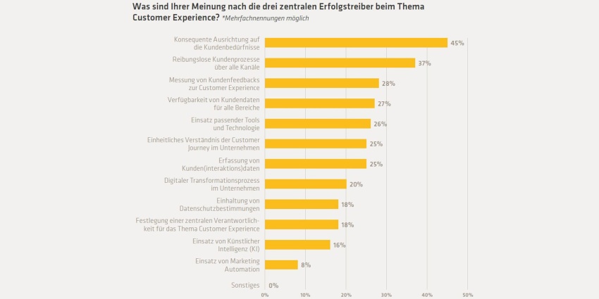 Grafik Erfolgstreiber Customer Experience 