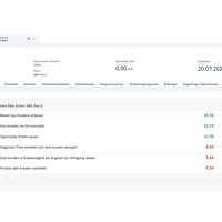 Screenshot from the Next Best Action application interface
