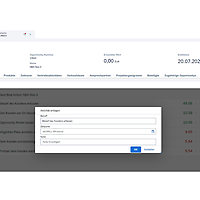 Screenshot from the Next Best Action application interface – Creating an activity