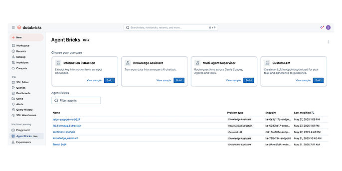 Quelle: Agent Bricks Agent Bricks | Databricks