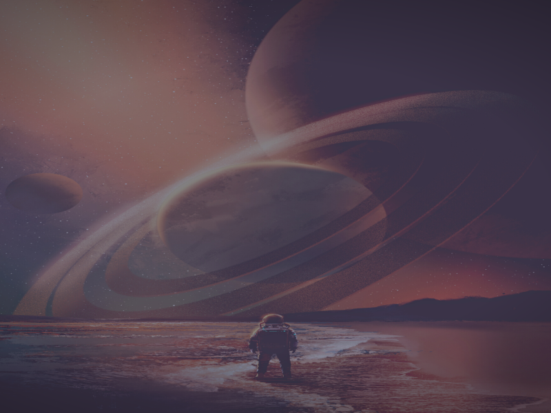 Foto mit Planeten