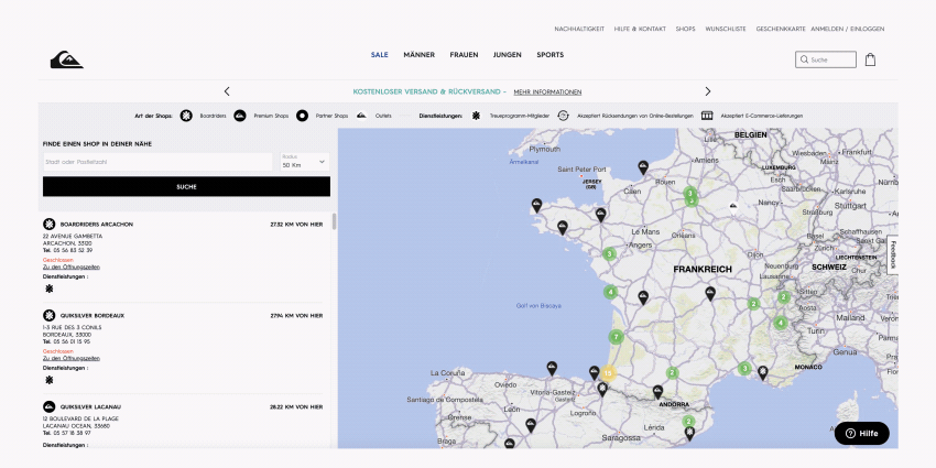 Map Boadriders stores