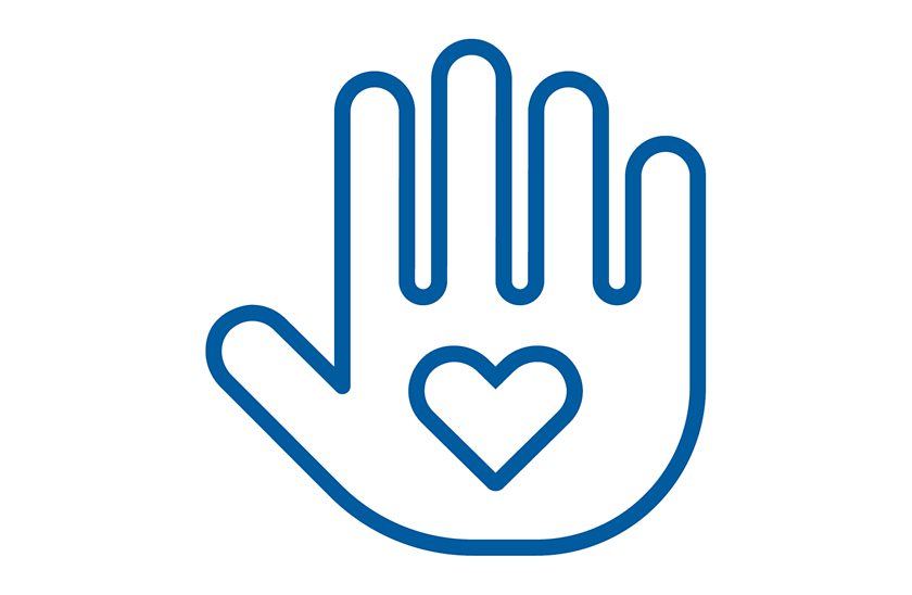 Icon Hand mit keinem Herz