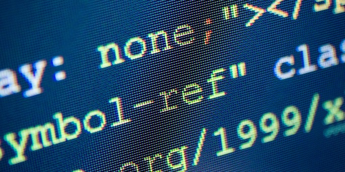 Code auf einem Bildschirm