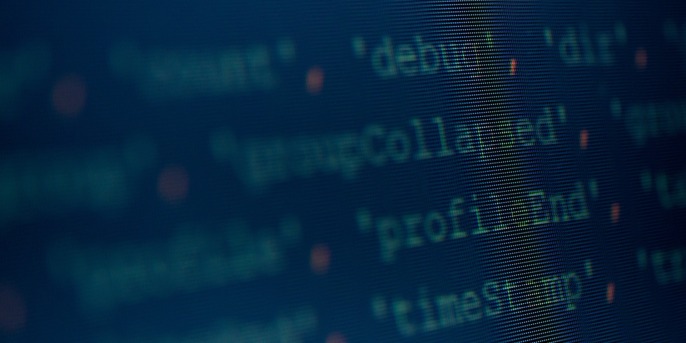Code auf einem Bildschirm