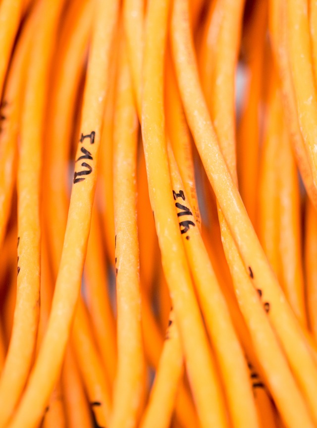 Cables in orange