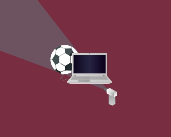 Illustration KI und Fußball